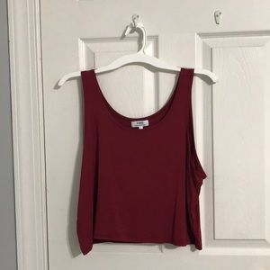garnet piko crop top